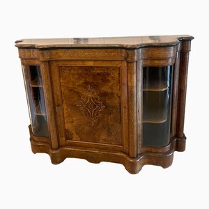 Victorian Burr Walnut Inlaid Sideboard, 1860s