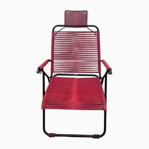 Deckchair with Headrest in PVC and Metal by Zanchi Alabarda, 1960s