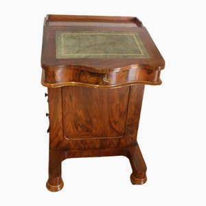 English Davenport in Walnut with Leather Top