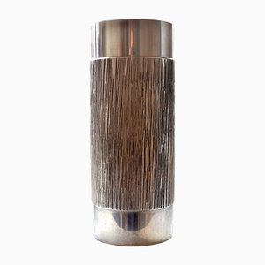 Brutalist Stainless Steel Vase, 1960s