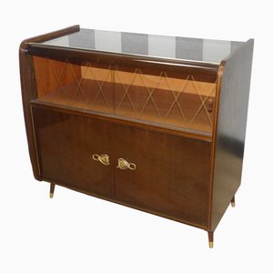 Bar Cabinet with Glass Display Case on Legs, 1960s