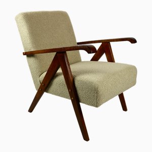 Vintage Beige Boucle Armchair in style of Var B310, 1970s