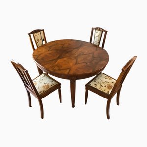 Art Nouveau French Liberty Dining Table in Walnut, 1920s