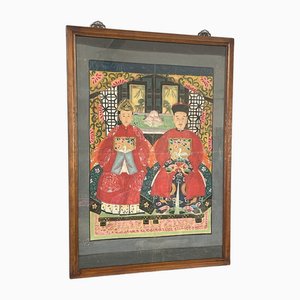 Chinese Couple, 1800s, Painting