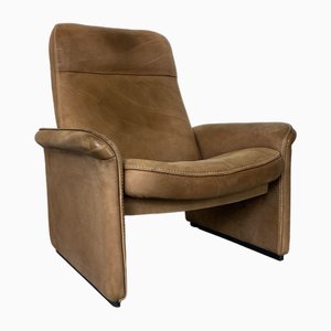 Fauteuil Modèle DS50 Brutaliste Moderniste Mid-Century en Cuir de de Sede, 1960s
