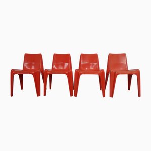 B1171 Fiberglass Stacking Chairs by Helmut Bätzner for Bofinger, 1960s, Set of 4