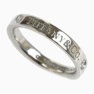 Platinum Flat Band 3P Diamond Ring from Tiffany & Co.