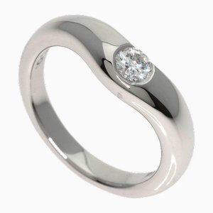 Curved Band Diamond & Platinum Ring from Tiffany & Co.