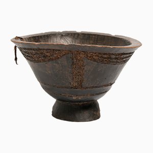 African Wooden Food Bowl, 1940s