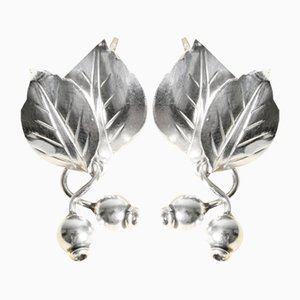 Silver Earrings by Gertrud Engel, 1960, Set of 2