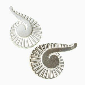 Silver Earrings by Arno Malinowski, 1950s, Set of 2