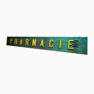Authentic Wooden Pharmacy Sign, France, 1930