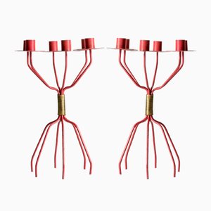 Modernist Candelabras by Hans-Agne Jakobsson, 1950s, Set of 2