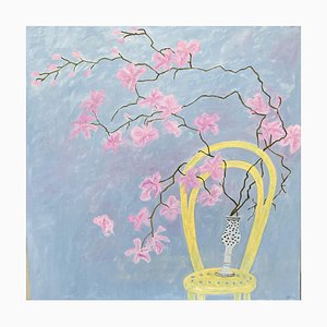 Susan Bleakley, Yellow Chair Still Life, 2000er, Öl auf Leinwand