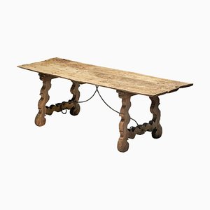 Table à Tréteaux Rustique Art Populaire
