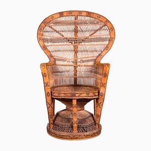 Fauteuil en Osier Marron