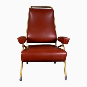 Brauner Vintage Skai Sessel