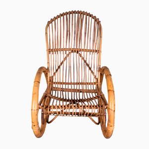 Vintage Bamboo Rocking Chair