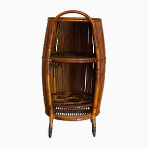 Vintage Bamboo Bar Cart