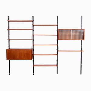 Wall Unit attributed to Poul Cadovius, 1960s, Set of 15