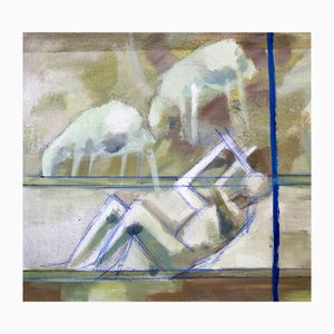 Victor Karnauh, Shepherd, Oil on Canvas and Cardboard, 1990s
