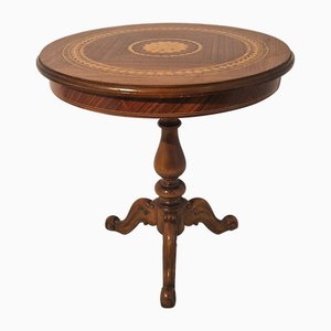 French Side Table with Inlaid Top, 1980s