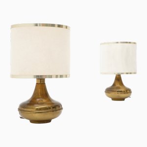 Brass Table Lamps, 1960s, Set of 2