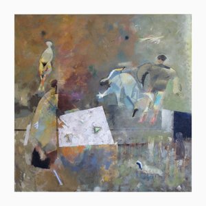 Victor Karnauh, A Random Meeting, Oil on Canvas, 1990s