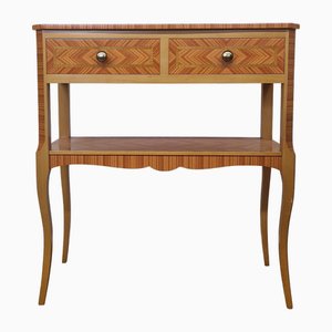 Inlaid Console with Two Drawers, 1980s