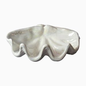 Muschelskulptur aus Keramik von Ceramica del Ferlaro di Collecchio, 1980er
