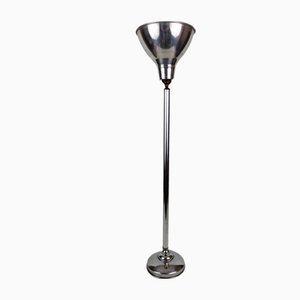 Art Deco Floor Lamp in Chrome Metal