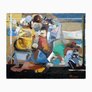 Victor Karnauh, Joy, Oil on Cardboard, 1990s