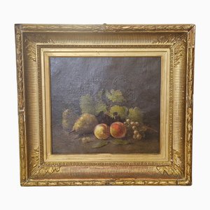 Italian School Artist, Still Life of Fruit, 19th Century, Oil on Canvas, Framed