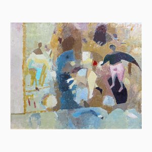 Victor Karnauh, Ball Game II, Oil on Canvas, 1990s