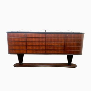 Large Shaped and Ashlar Sideboard attributed to Vittorio Dassi, 1950s
