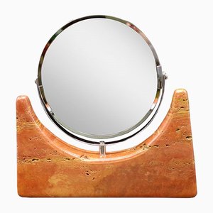 Table Mirror in Red Travertine by Euromarmi Store