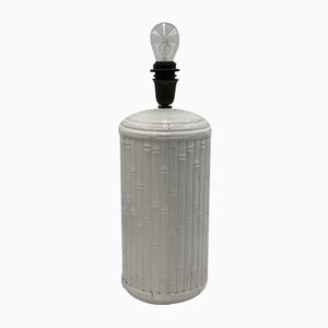 Moderne Costa Keramik Tischlampe aus Bambus, 1970er
