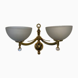 Niederländische Wandlampe aus vergoldetem Messing, 1990er