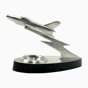 Art Deco Aluminium Desk Plane Miniature, 1930s