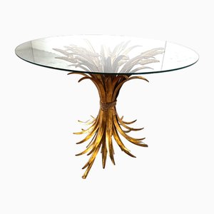 Vintage Gilt Metal Sheaf of Wheat Coffee Table in the style of Coco Chanel, 1960s