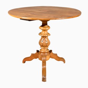 Cherry Wood Pedestal Table