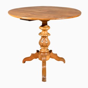 Cherry Wood Pedestal Table