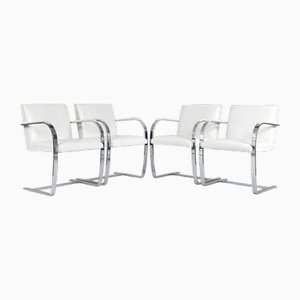 Brno Flat Bar 255 Cantilever Dining Chairs by Ludwig Mies Van Der Rohe for Knoll Inc. / Knoll International, 2000, Set of 4