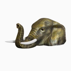 Elephant Head in Brass