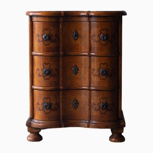 Chest of Drawers with Marquetry Decoration with Three Drawers, 1900s