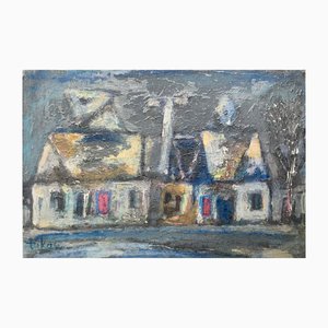 Eugeniusz Tukan-Wolski, A Manor, Mixed Media on Paper
