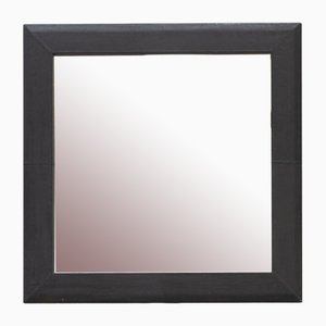 Mirror with Wooden and Leather Frame