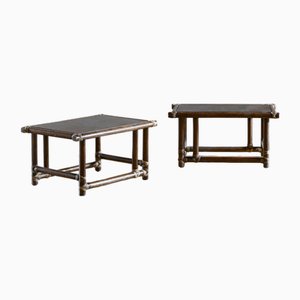 Tables en Bois Foncé par Lyda Levi - McGuire, 1970s, Set de 2