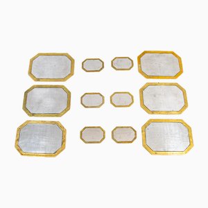 Octagonal Coasters and Placemats by David Marshall, 1980s, Set of 12