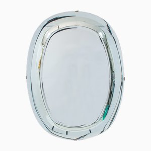 Mirror with Glass Frame by Cristal Art, 1960